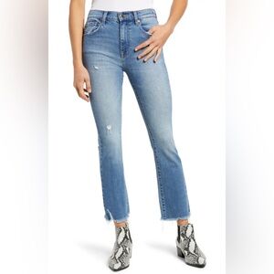 Pistola Jeans Womens 31 Lennon High Rise Crop Flare Denim